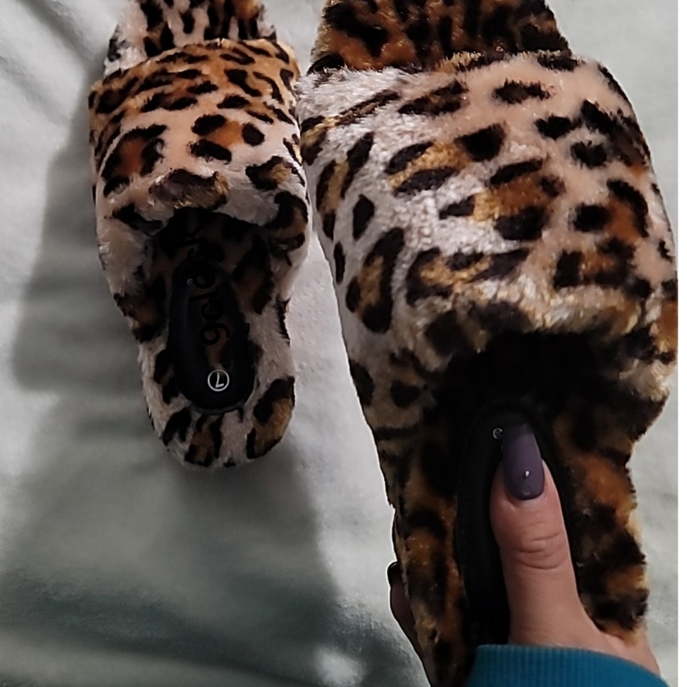 HIGH PLATFORM FUR SANDAL - LEOPARD - Picture 3 of 4